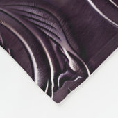 Vintage Aubergine-Leder mit Prägung Fleecedecke (Ecke)