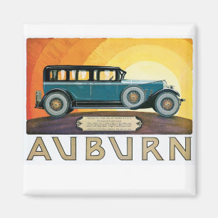 Vintage Auburn Motors Sunburst-Werbung Magnet