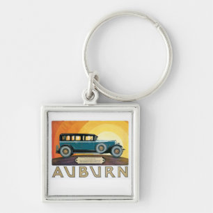 Vintage Auburn Motors Sunburst-Werbung Schlüsselanhänger