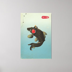 Vintage-Audio-Koi Leinwanddruck