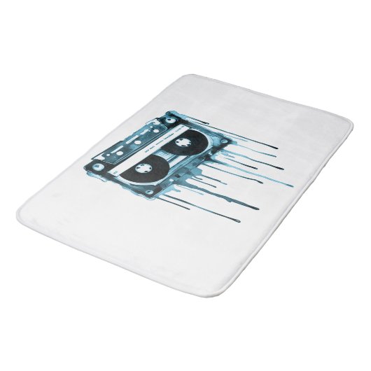 Vintage Audiokassette Badematte (Schrägansicht)