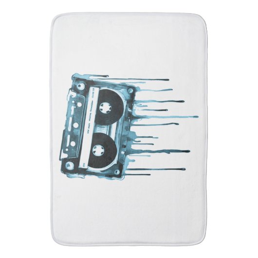 Vintage Audiokassette Badematte (Vorderseite Vertikal)