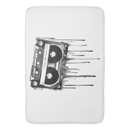 Vintage Audiokassette Badematte (Vorderseite Vertikal)