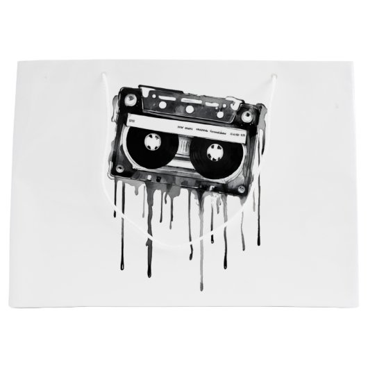 Vintage Audiokassette Große Geschenktüte (Vorderseite)