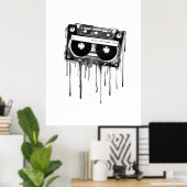 Vintage Audiokassette Poster (Heimbüro)