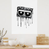 Vintage Audiokassette Poster (Küche)