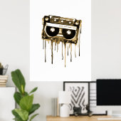 Vintage Audiokassette Poster (Heimbüro)