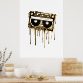 Vintage Audiokassette Poster (Küche)