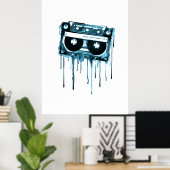 Vintage Audiokassette Poster (Heimbüro)