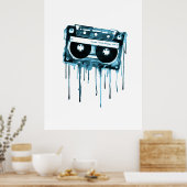 Vintage Audiokassette Poster (Küche)