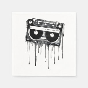 Vintage Audiokassette Serviette