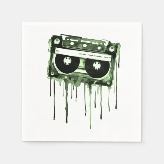 Vintage Audiokassette Serviette (Vorderseite)
