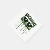 Vintage Audiokassette Serviette (Ecke)