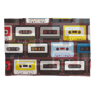Vintage Audiokassetten, nahtloser Hintergrund. Kissenbezug