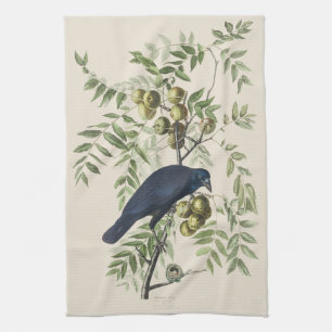Vintage Audubon Amerikanische Krähe Vogel Natur Ku Geschirrtuch