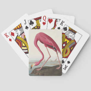 Vintage Audubon Amerikanischer Flamingo Rosa Vogel Spielkarten