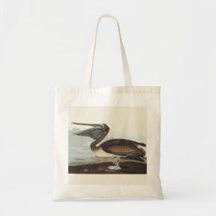 Vintage-Audubon-Braunpelikan-Küsten-Vogelkunst Tragetasche