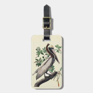 Vintage-Audubon-Braunpelikan-Küstenvogel-Kunst Gepäckanhänger