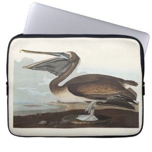 Vintage-Audubon-Braunpelikan-Küstenvogel-Kunst Laptopschutzhülle
