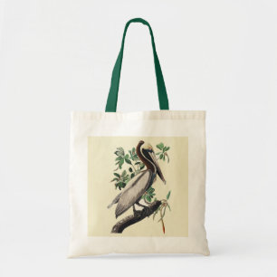 Vintage-Audubon-Braunpelikan-Küstenvogel-Kunst Tragetasche