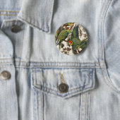 Vintage Audubon Carolina-Sittich-Vogelkunst Button (Beispiel)