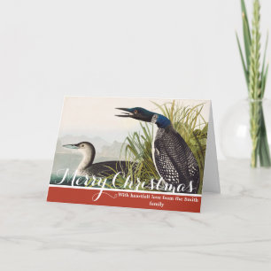 Vintage-Audubon-Eistaucher-Vogel-Naturkunst Feiertagskarte