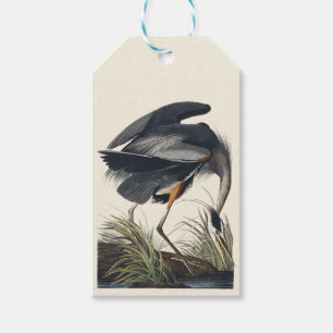 Vintage-Audubon-Großer-Reiher-Vogel-Natur-Kunst Geschenkanhänger