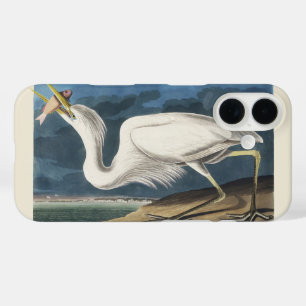 Vintage-Audubon-Großer-Weißer-Reiher-Vogel-Kunst iPhone 16 Hülle