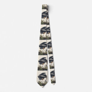 Vintage-Audubon-Großreiher-Vogel-Naturkunst Krawatte