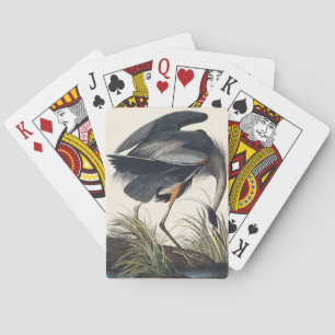 Vintage-Audubon-Großreiher-Vogel-Naturkunst Spielkarten