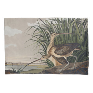 Vintage Audubon Long-billed Curlew Vogelkunst Kissenbezug