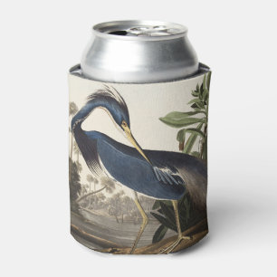 Vintage Audubon Louisiana Reiher Vogel Kunst Dosenkühler
