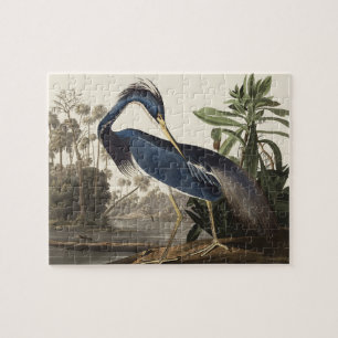 Vintage Audubon-Louisiana-Reiher-Vogelkunst Puzzle