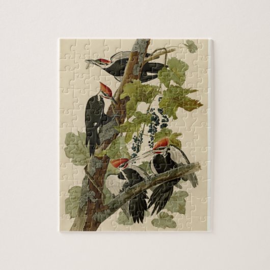Vintage Audubon-Pileated-Woopecker-Vogelmalerei Puzzle (Vertikal)