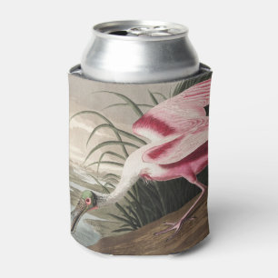 Vintage Audubon-Rosa-Löffler-Vogelkunst Dosenkühler