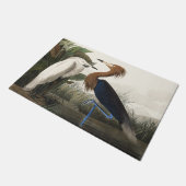 Vintage Audubon Roter Sichler Vogel Kunst Fußmatte (Schrägansicht)