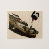 Vintage Audubon-Rotkopfspecht Puzzle (Horizontal)