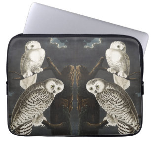 Vintage Audubon Schneeeule Nachtvogel-Kunst Laptopschutzhülle