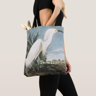 Vintage-Audubon-Schneereiher-Weißer-Reiher-Vogel-K Tasche