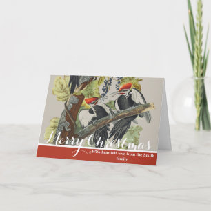 Vintage-Audubon-Specht-Vogelkunst Feiertagskarte