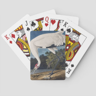 Vintage Audubon Trompeten-Kranich Vogel Natur Kuns Spielkarten