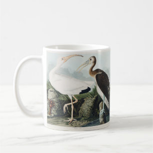 Vintage-Audubon-Weißer-Ibis-Vogel-Naturkunst Kaffeetasse