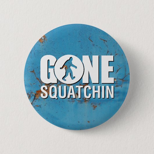 Vintage auf Sasquatch-Jagd Button (Vorderseite)