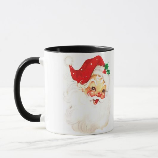 Vintage Aufführung des Weihnachtsmanns Tasse (Links)