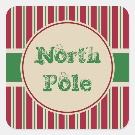 Vintage Aufkleber für Nordpol (Vorderseite)