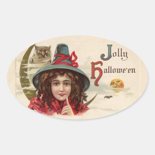 Vintage Aufkleber für Rotzunge und Eule (Vorderseite)