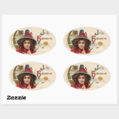 Vintage Aufkleber für Rotzunge und Eule (Blatt)