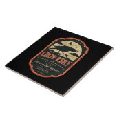 Vintage Aufkleber-Halloween-Krähen-Fliese Trivet Fliese (Seite)