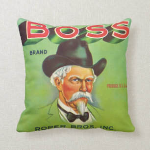 Vintage Aufkleber-Kunst CHEF Kissen
