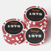 Vintage Auflage 1972 Jahre Geburtstag Pokerchips (Stapel)